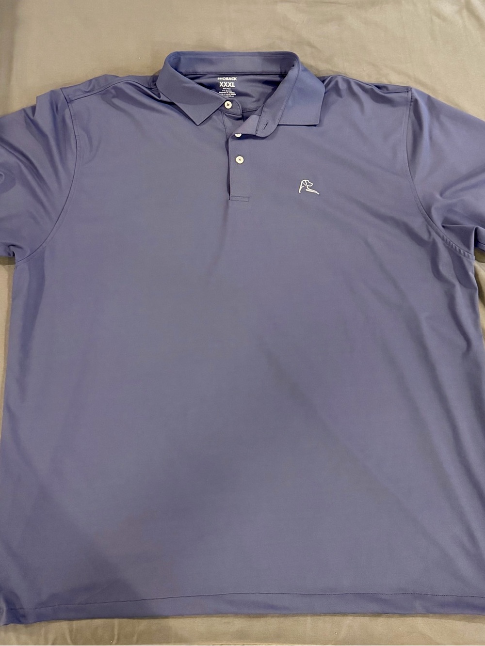 Rhoback Men’s Performance Polo Periwinkle Blue XXXL 3XL Golf Shirt